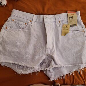 Levi's 501 High Rise Shorts -Lilac/ Purple